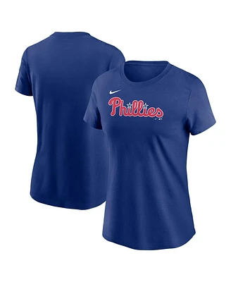 Nike Women's Royal Philadelphia Phillies Wordmark T-Shirt