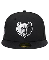 New Era Men's Black Memphis Grizzlies Active Satin Visor 59FIFTY Fitted Hat