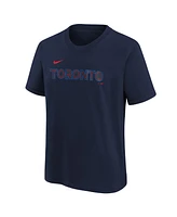 Nike Big Boys and Girls Navy Toronto Blue Jays 2024 City Connect Wordmark T-Shirt