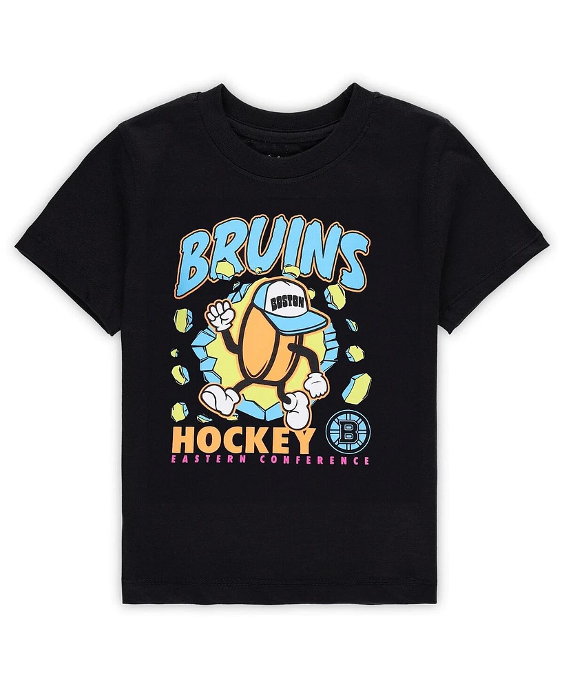 Outerstuff Toddler Black Boston Bruins Break Through T-Shirt