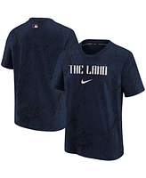 Nike Big Boys and Girls Navy Cleveland Guardians 2024 City Connect Legend Performance T-Shirt