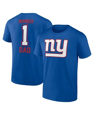 Fanatics Men's Royal New York Giants 1 Dad T-Shirt