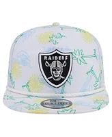 New Era Men's White Las Vegas Raiders Vacay Golfer Snapback Hat