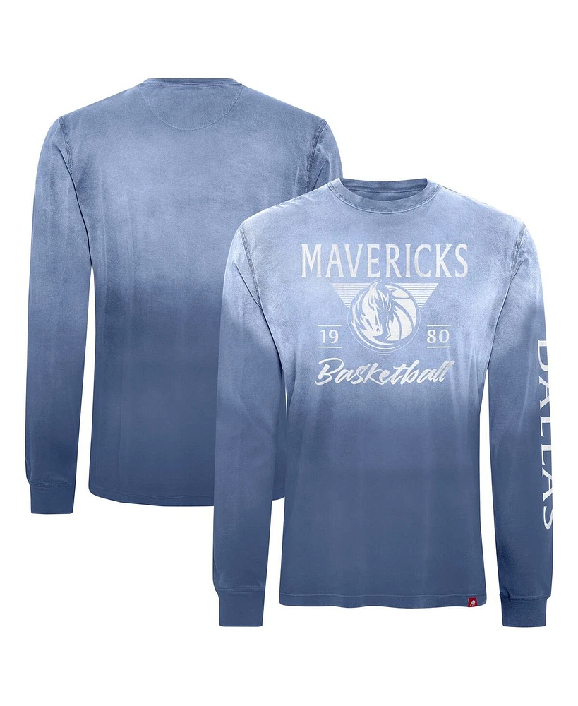 Sportiqe Men's and Women's Blue Dallas Mavericks Mohave Sun-Dipped Long Sleeve T-Shirt