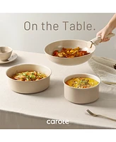 Carote 15pcs Pots and Pans Set, Ceramic Cookware Set Detachable Handle, Induction Nonstick Kitchen Sets with Removable Non Stick Rv C