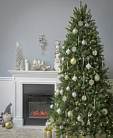 National Tree Company 7.5 ft. Pre-Lit Dunhill Fir Hinged Artificial Christmas Tree