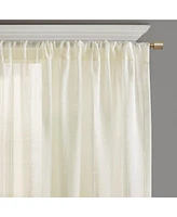 Croscill Classics Cornelli Embroidery Semi-Sheer Single Curtain Panel, 52"W x 96"L