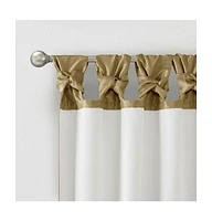 Madison Park Emilia Twist Tab Lined Window Curtain Panel, Single Curtain with Privacy Lining for Bedroom and Living Room
