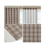 Madison Park Anaheim Plaid Curtain 1 Panel for bedroom, Rob Pocket/Back Tab fit up to 1.25 inches rod Single Living Room