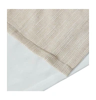 Madison Park Beals Faux Linen Rod Pocket and Back Tab Fleece Lined Curtain Panel, 50"W x 95"L