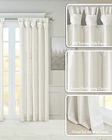 Emilia Twist Tab Lined Window Curtain Panel, 50"W x 120"L
