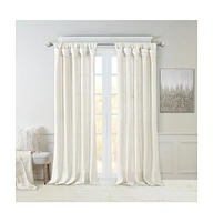 Emilia Twist Tab Lined Window Curtain Panel, 50"W x 120"L