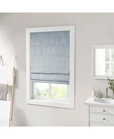 Madison Park Basketweave Room Darkening Cordless Roman Shade, Single Panel for Bedroom, Thermal Insulated Window Blind Treatment for Living Room