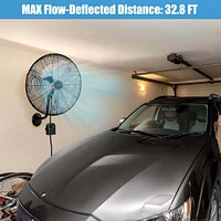 Costway 21 Inch Wall Mount Industrial Fan 3 Speed Oscillating Metal Ventilation Fan