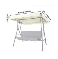 Yescom 73"x52" Replacement Swing Canopy UV30+ 180gsm Top Cover Seat Outdoor Ivory