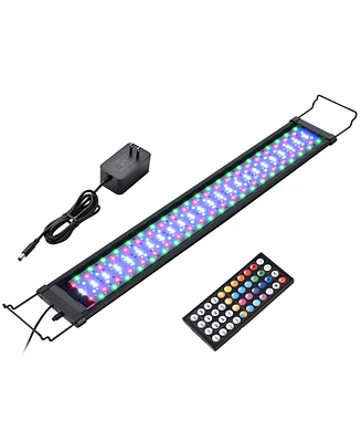 AquaBasik Aquarium Led Light with Timer Dimmable Lamp Fish Tank Coral Home