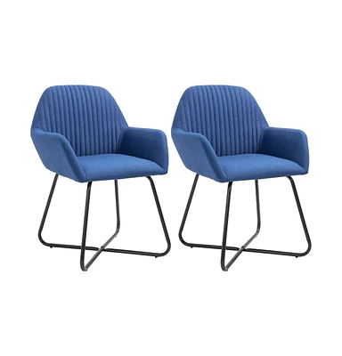 vidaXL Dining Chairs 2 pcs Fabric