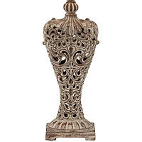 Regency Hill Elle Traditional Antique Table Lamp 33" Tall Classic Gold Open Scroll Bronze Off White Oval Shade Decor for Living Room Bedroom House Bed