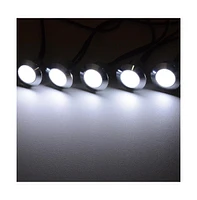 Yescom 15pcs Led Deck Light Garden Stair Yard Landscape Cool White Lamp W/ Transformer