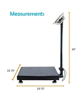 Sugift Foldable 660 lbs Weight Computing Postal Scale, Floor Platform Digital Scale