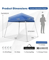 Slickblue 10 x Feet Outdoor Instant Pop-up Canopy with Carrying Bag