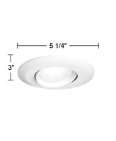 Tesler 4" White Gimbal Retrofit 10W Led Eyeball Downlights 4-Pack