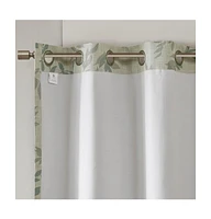 SunSmart Julie Botanical Blackout Curtain Panel for Bedroom, Grommet Top Single Living Room, Width 50 length 95 inches, Yellow Window Pane