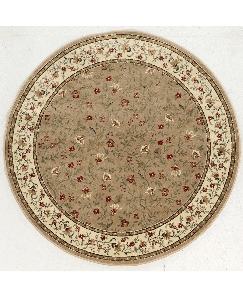 Km Home Pesaro 5'3"x5'3" Round Area Rug