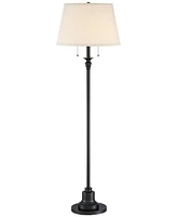 360 Lighting Spenser Traditional Floor Lamp Standing Exquisite 58" Tall Oiled Bronze Brown Metal Thin Column Off