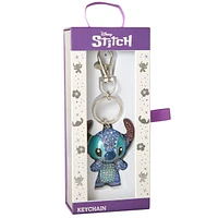 Disney Stitch Pave 3D Bling Keychain - Bag Charm, Backpack Accessories, Travel Collectible Gift Keychains