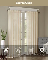 Madison Park Harper Solid Crushed Curtain Panel Pair