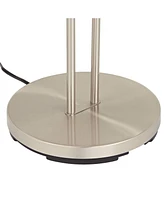 360 Lighting Canby Modern Torchiere Floor Lamp Standing with Side Light Led 72" Tall Brushed Nickel Silver Metal White Acrylic Diffuser for Living Roo