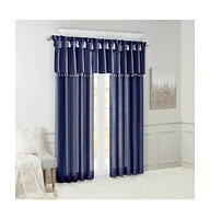 Madison Park Emilia Twist Tab Lined Window Curtain Panel, 50"W x 120"L
