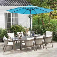 Costway 10FT Patio Umbrella Sunshade Market Steel Tilt W/ Crank Outdoor Yard Garden