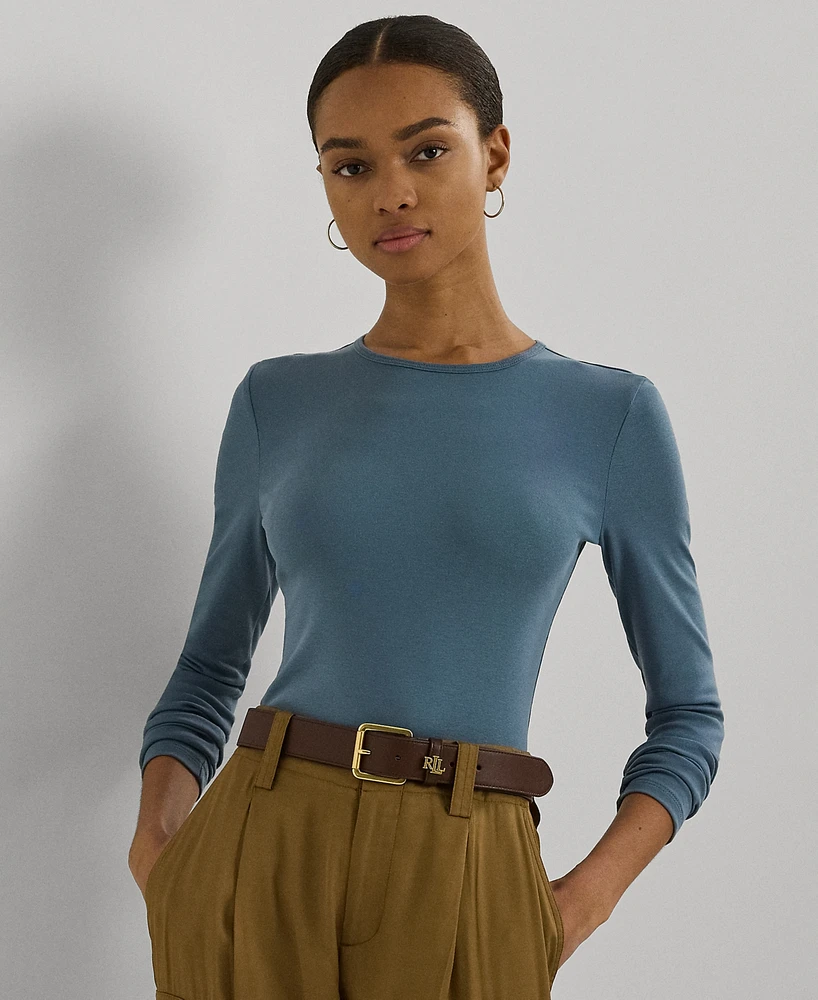 Lauren Ralph Petite Slim-Fit Crewneck Top