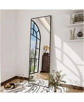 Homlux Rectangular Wall Mounted Mirror 14"x48" in Black