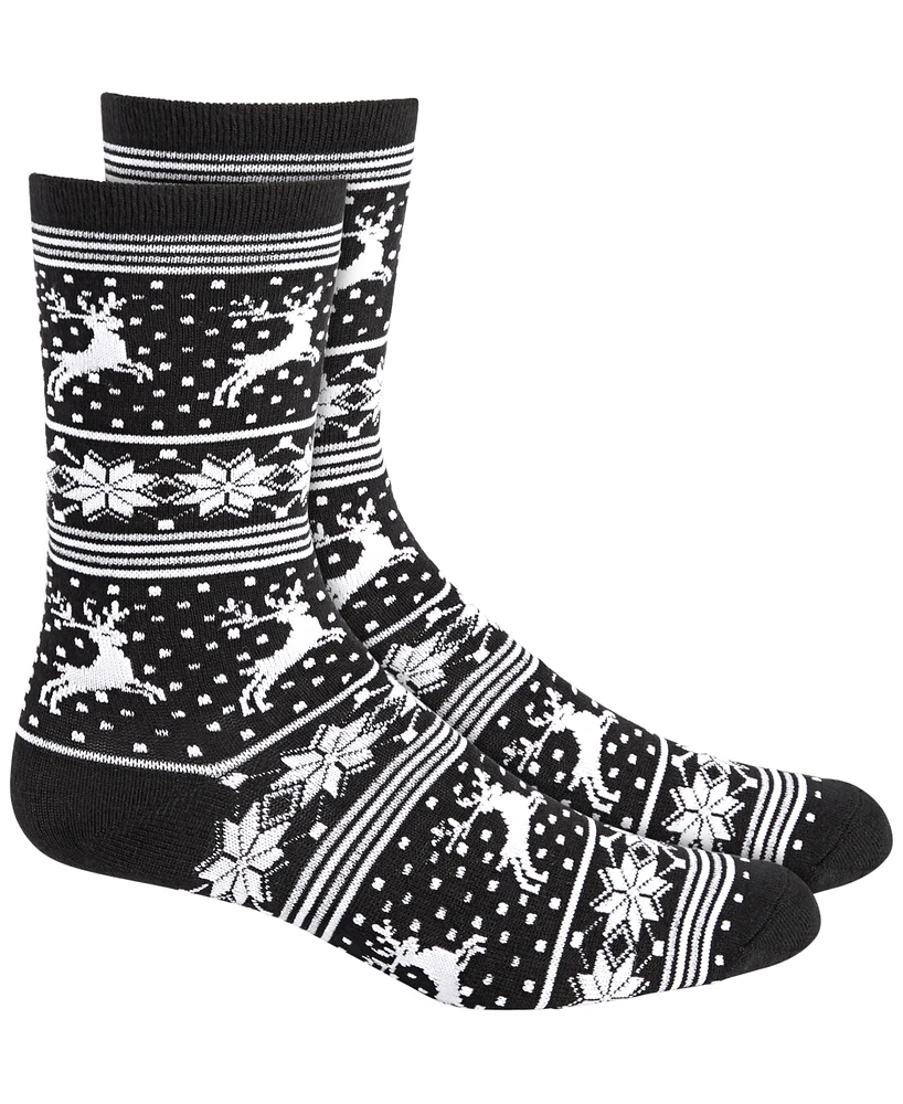 Holiday Lane Women's Crew Socks, Created for Macy's