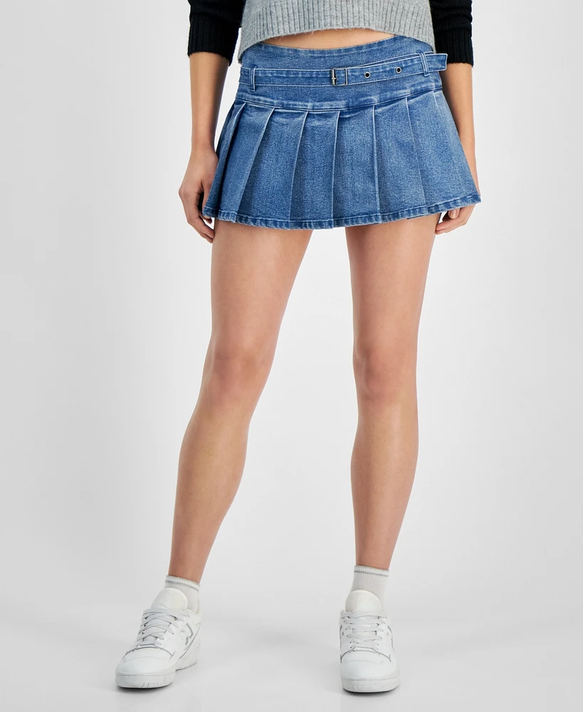 Madden Girl Juniors' Pleated Mini Skirt