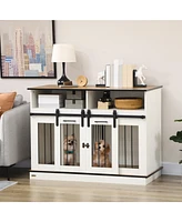 PawHut Dog Crate Furniture for Large Dogs or Double Dog Kennel for Small Dogs