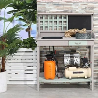Weather-Resistant Potting Bench with Storage and Sink