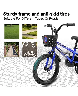 Simplie Fun Safe & Stylish Kids Bike Durable Brakes, Non-Slip Pedals