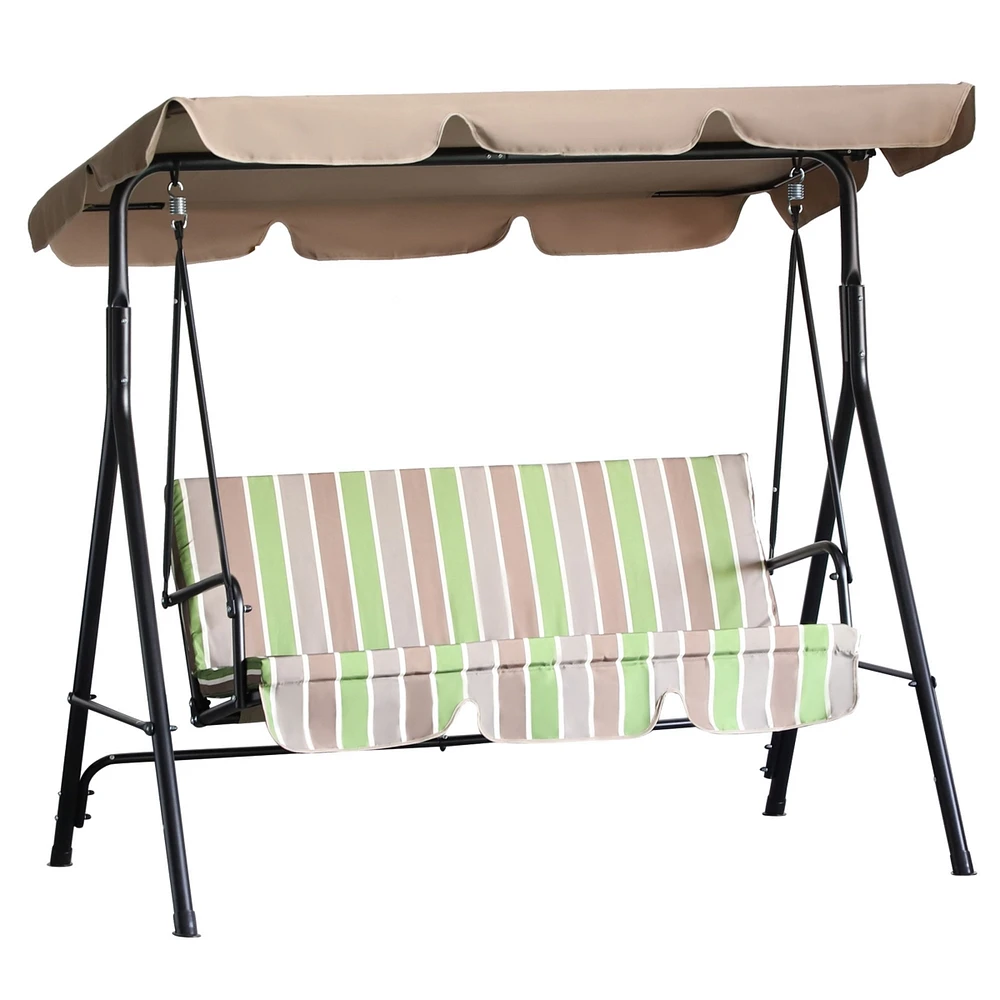 Simplie Fun Expansive Outdoor Patio Swing with Comfort Cushion Rest, Unwind, and Share