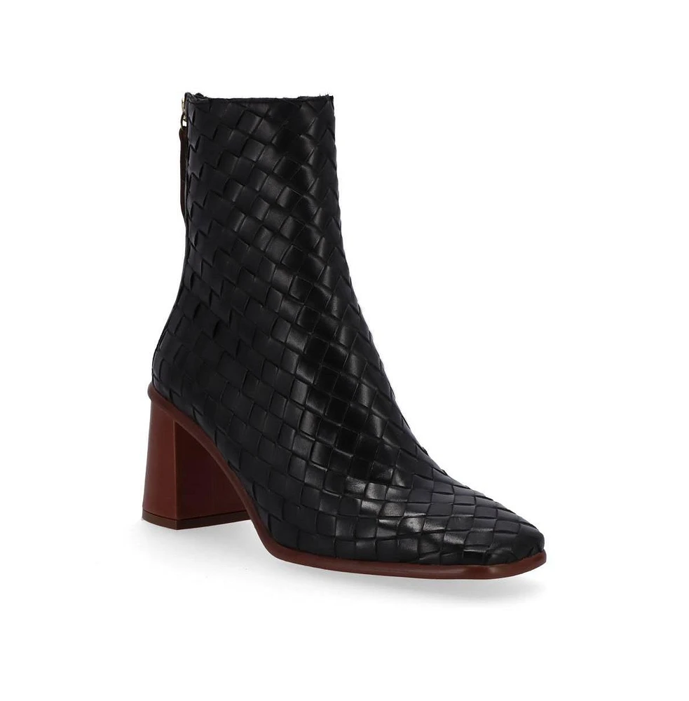 Alohas West Braided Leather Ankle Boots