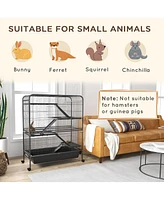 Streamdale Furniture Spacious, Portable, and Easy-Clean Small Animal Cage with Platforms