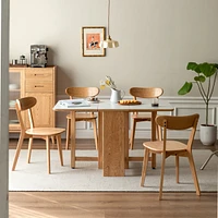 Natural Oak Dining Chairs (Set of 4)