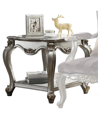 Simplie Fun Picardy End Table in Antique Platinum