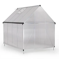 Premium Outdoor Greenhouse Aluminum Frame, Polycarbonate Panels, Vent and Hinged Door