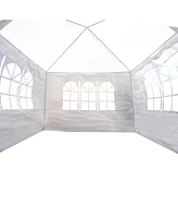 10'x10' Party Tent Outdoor Heavy Duty Gazebo Wedding Canopy + 4 Removable Walls
