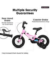 Streamdale Furniture 14" Kids Bike Adjustable Saddle, Training Wheels, Multiple Colors