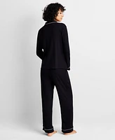 State of Day Women's 2-Pc. Packaged Ribbed Notched-Collar Pajamas Set Xs-3X, Created for Macy's